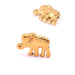 Perle Elefant Gold Edelstahl - 12x17mm - Loch: 1,5mm (1)