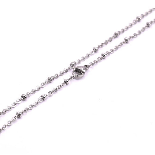 Kaufen Sie Perlen in Deutschland Satellitenkette Edelstahl 50cm 2x2,5mm (1)