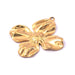 Blumenanhänger 30mm Gold Edelstahl - Loch: 2mm (1)