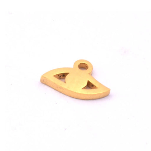 Kaufen Sie Perlen in Deutschland Augenanhänger Gold Edelstahl6x9mm - Loch: 1mm (2)