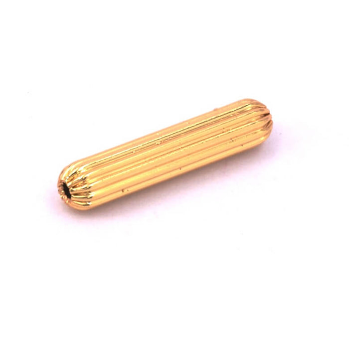 Zylinderrohrperlen Goldenes Messing 18x4mm - Loch: 1,2mm (1)