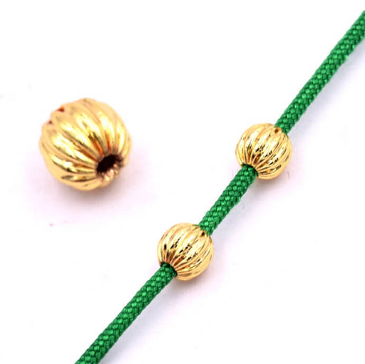 Rillenperle aus goldenem Messing 5 mm – Loch: 1 .2 mm (2)