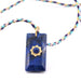 Lapislazuli-Rechteck-Anhänger und blauer Stein-Cabochon 25x14mm (1)