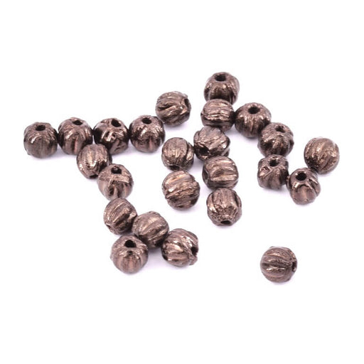 Kaufen Sie Perlen in Deutschland Tschechische runde Perlen Melone Dark Bronze 3mm (30)