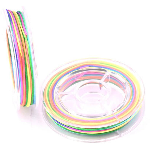 Kaufen Sie Perlen in Deutschland Geflochtene Nylonschnur in grellen Neon-Farbmischungen 0.8 mm – 8 m Spule (1)