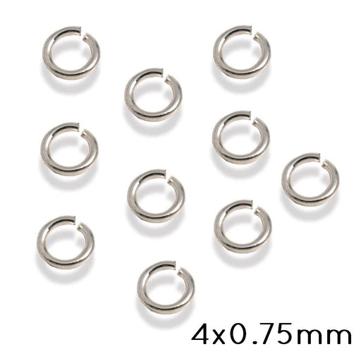 Kaufen Sie Perlen in Deutschland Runder Verbindungsring Silber 925 - 4x0.75mm (10)