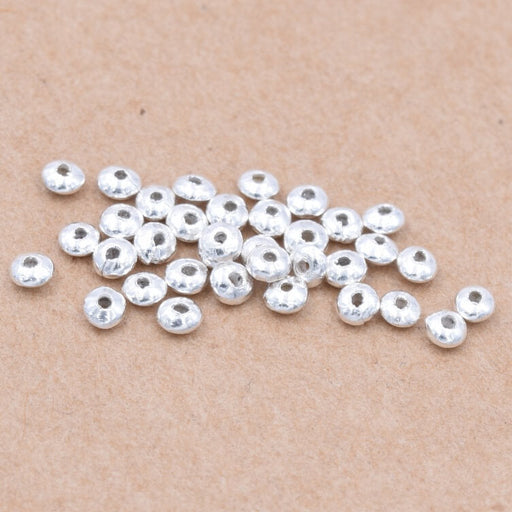 Kaufen Sie Perlen in Deutschland Heishi-Rondelle-Perle aus Sterlingsilber 925 2 x 1,5 mm – Loch: 0,5 mm (20)