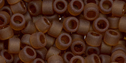 Kaufen Sie Perlen in Deutschland cc941F - AIKO Toho Beads 11/0 tube Transparent Frosted Smoky Topaz (2g)