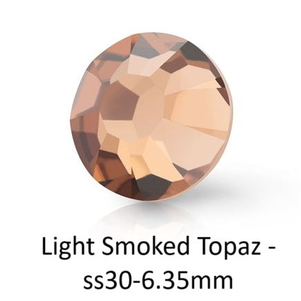 Hotfix Flatback Preciosa Light Smoked Topaz – SS30-6,35 mm (12)