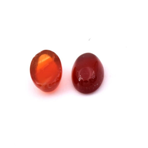 Kaufen Sie Perlen in Deutschland Ovaler Cabochon aus rotem Achat 6x4mm (2)