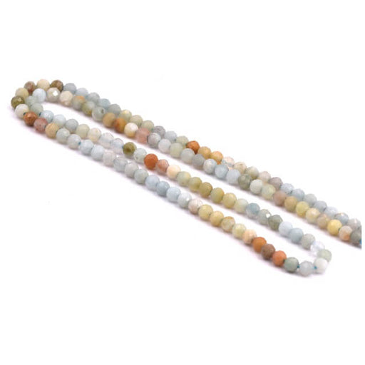 Kaufen Sie Perlen in Deutschland Facettierte Perlenmischung Amazonit und Mondstein 3,5x3mm (1 Strang-38cm)