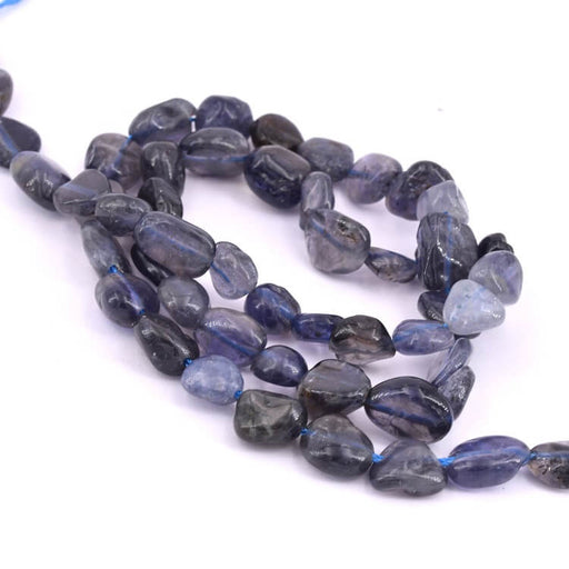 Kaufen Sie Perlen in Deutschland Natürliche Iolith-Nugget-Perle 8-11x7-10mm (1 Strang-39cm)