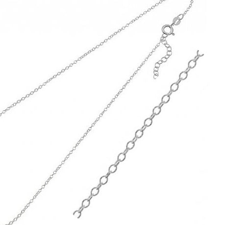 Kaufen Sie Perlen in Deutschland Feine Rolo-Mesh-Halskette 1.5 mm aus 925er Silber – 40+3 cm (1)