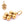 Perlengroßhändler in Deutschland Anhänger 7 Perlen Edelstahl golden 11x7.5mm - Loch: 2.8mm (1)