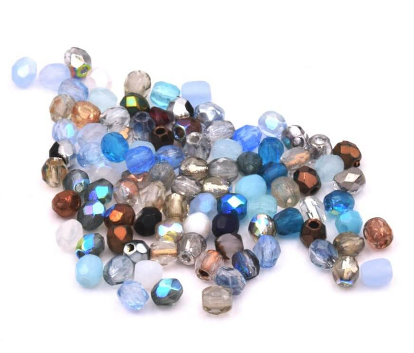 Beads Firepolish facettierte Beads 3mm Mix (4g)