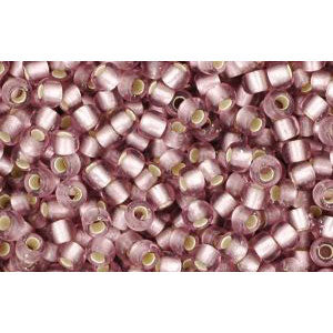 cc26f - Toho rocailles perlen 11/0 silver lined frosted lt amethyst (10g)