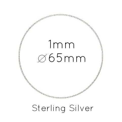 Kaufen Sie Perlen in Deutschland Sterling Silber Diamant Effekt Armreif 1x65mm (1)